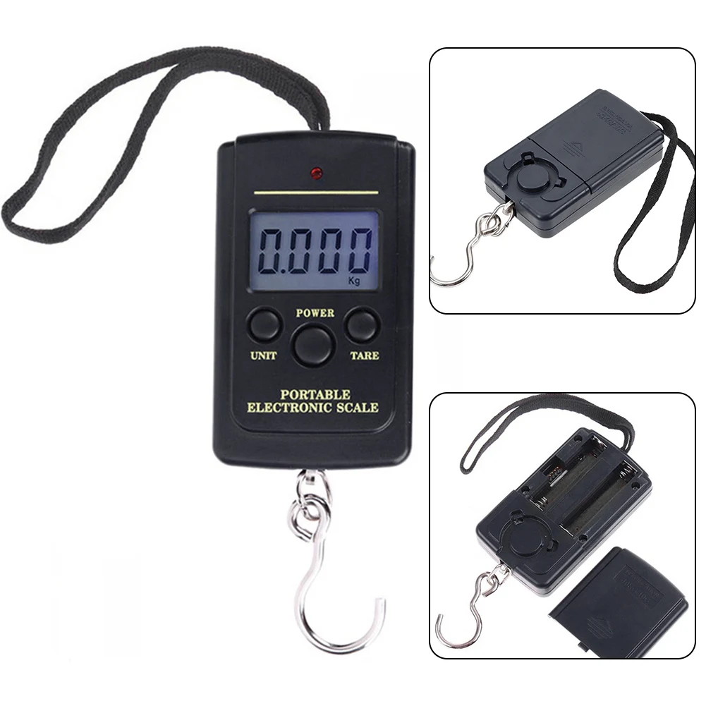 

40Kg 10g Hanging Scale Electronic Fishing Weights Scale LCD Digital Mini Scale BackLight Pocket Scale Outdoor Luggage Scales