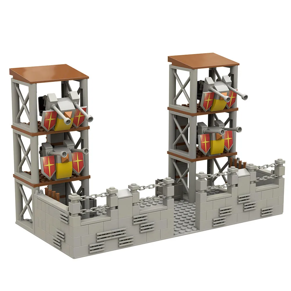 Строительные блоки, военная модель, совместимая с башней Sentry, Outpost, пулемет, крепость, игрушки «сделай сам», обучающая сборка, строительные блоки