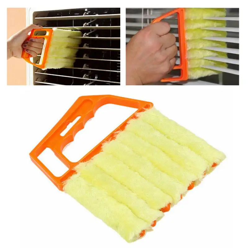 

Useful Microfiber Window Cleaning Brush Air Conditioner Duster Cleaner With Washable Venetian Blind Blade Cleaning Cloth