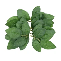 60pcs simulation green leaf rose leaves christmas decorations for diy home wedding bride wrist decorative leaf artificial plants