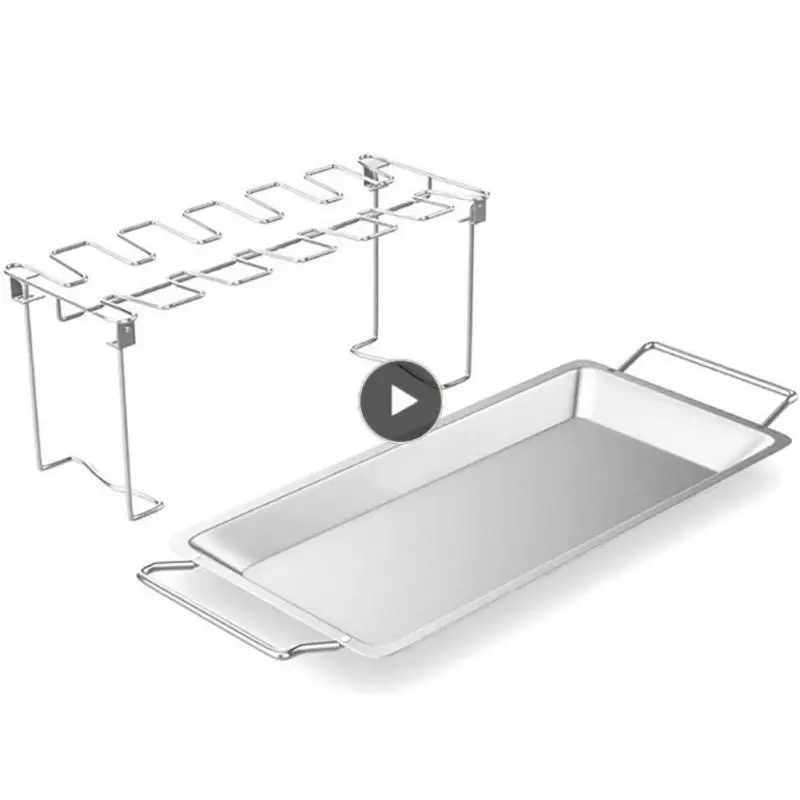 

Подставка для жарки куриных крыльев, вертикальная подставка из нержавеющей стали для гриля, духовки