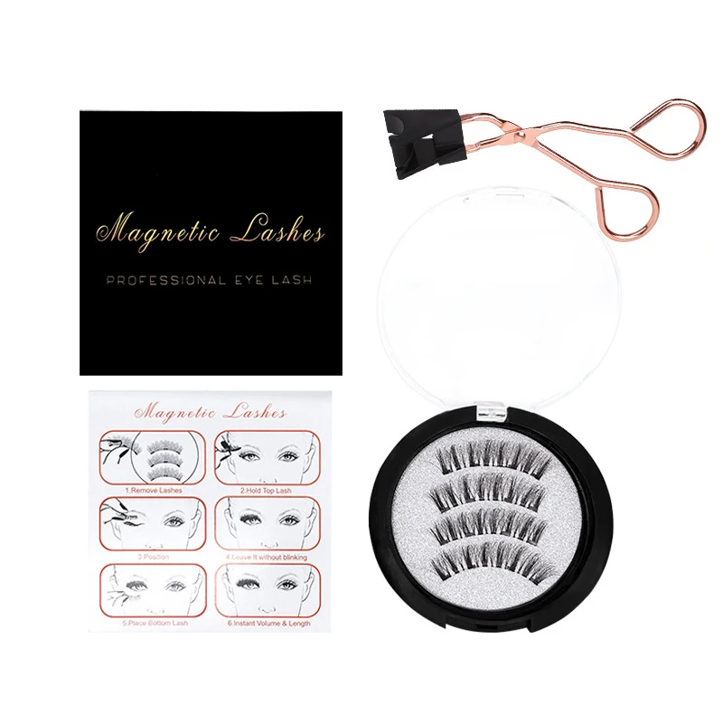 

10 Boxes Glue Free Magnet Eyelash Magnetic Quantum 3D False Eyelash Four Magnetic Attraction Magnetic Eyelash