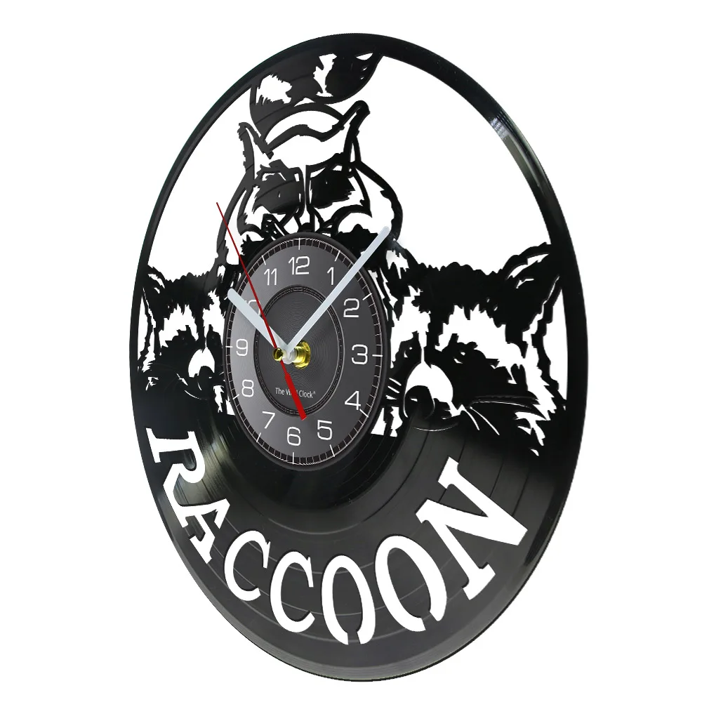 Настенные часы для детской гостиной с изображением енота | Дом и сад