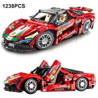 1238pcs technology 114 famous speed race car building blocks sport vehicle model assemble bricks toys birthday gifts for boy