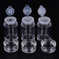 1pc clear 10ml empty cosmetic sifter loose powder jars 1pc container screw lid diy bottle for makeup tools refillable bottles