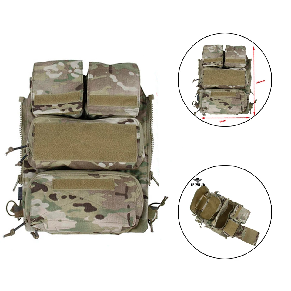 

FMA New Tactical Vest Zipper Pouch Bags Multicam Limited Edition for Tactical Vest pouch JPC2.0 CPC