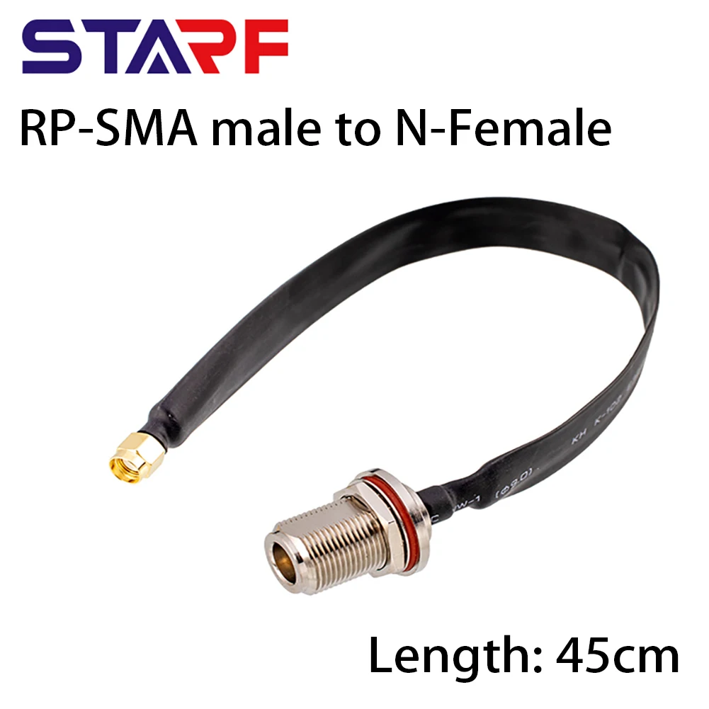 

45cm RP-SMA Male To N Female 1-Pack Flat-Window Coaxial Extension Pigtail Helium Hotspot HNT Miner Mining Antenna Cable