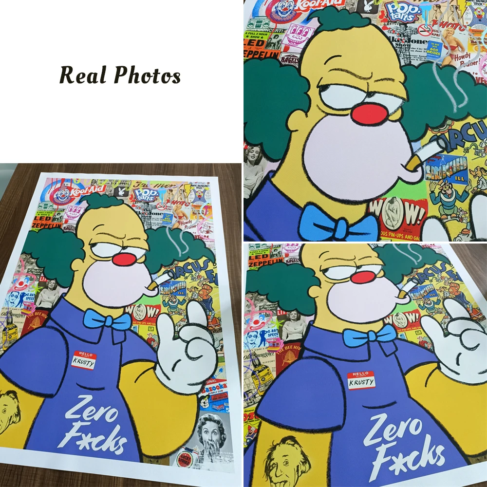 Постеры в стиле ретро с изображением Симпсонов и граффити