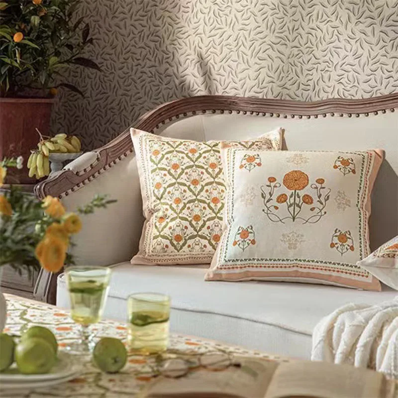 

Подушки в американском пасторальном стиле с винтажным принтом, роскошные декоративные подушки для дома, офиса, гостиной, уличные садовые по...
