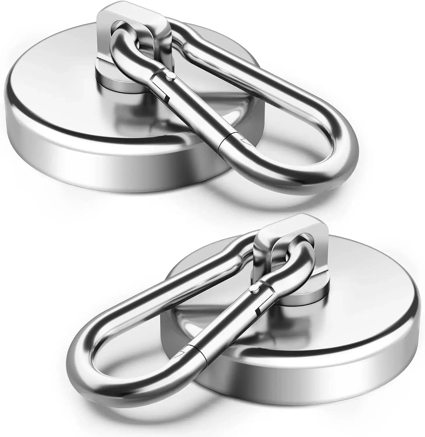 10/1 шт. сильные неодимовые магнитные крючки 360 ° Вращающийся карабин магнитный