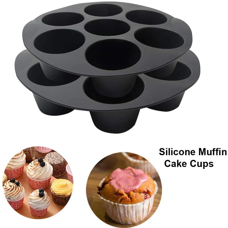 

Air Fryer Accessories 7 Even Cake Cup Muffin Cup For 3.5-5.8l Various Models Of Air Fryer Molds Cupcake Cake Muffin Baking Cups