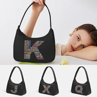 2022 underarm bags women shoulder bags retro street handbag all match casual commute organizer bag text letter print pattern