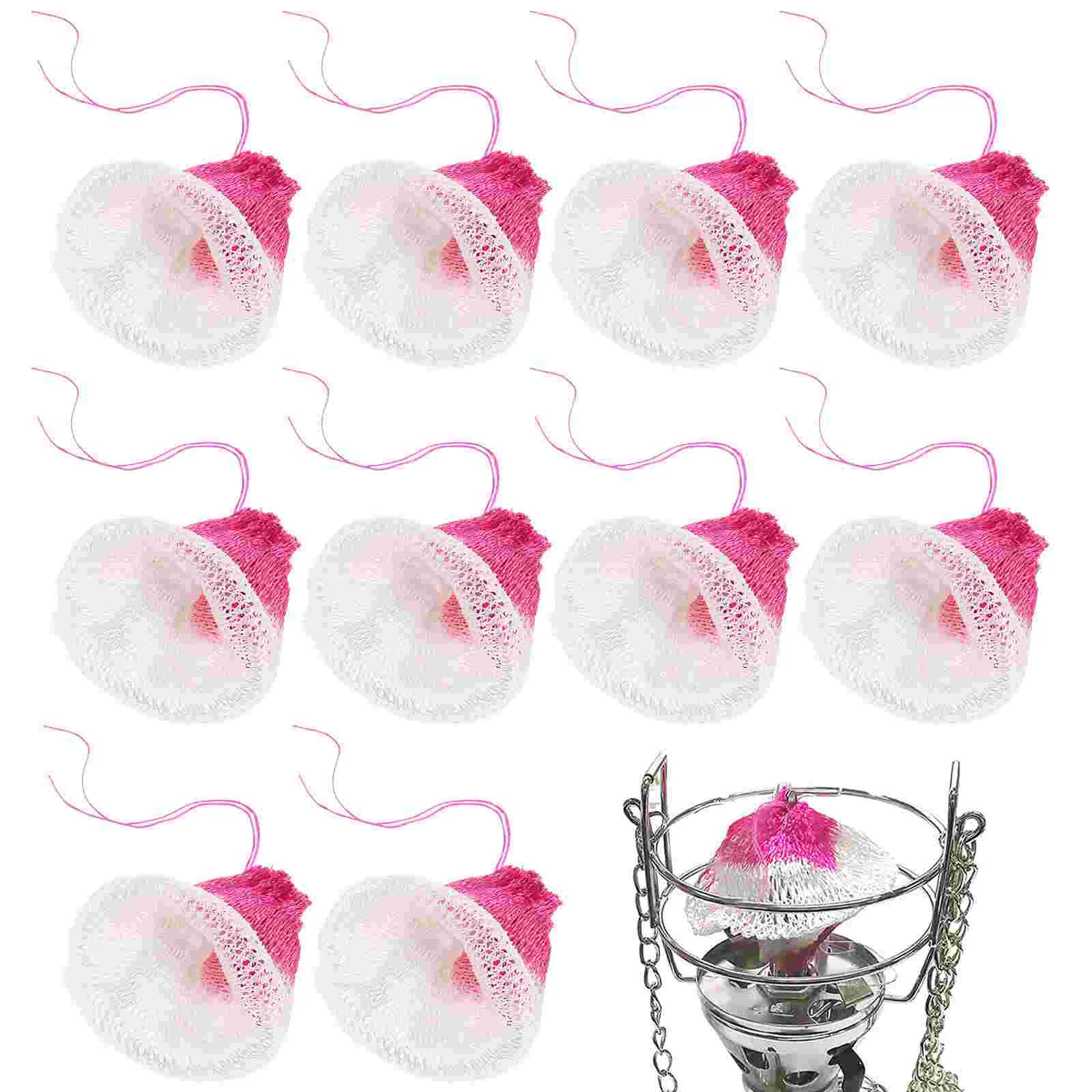 

10 Pcs Light Yarn Gas Lamp Covers Lantern Wick Mantles Propane Mesh Outdoor Rayon Lanterns