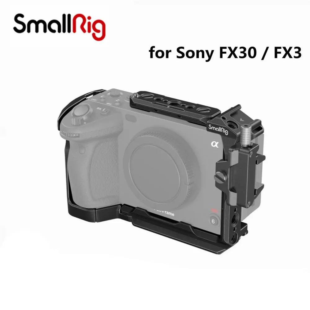 

Smallrig Cage for Sony Fx30 / Fx3 Camera Cage Rig Kit with Cold Shoe Nato Rail Accessories for Mic Light