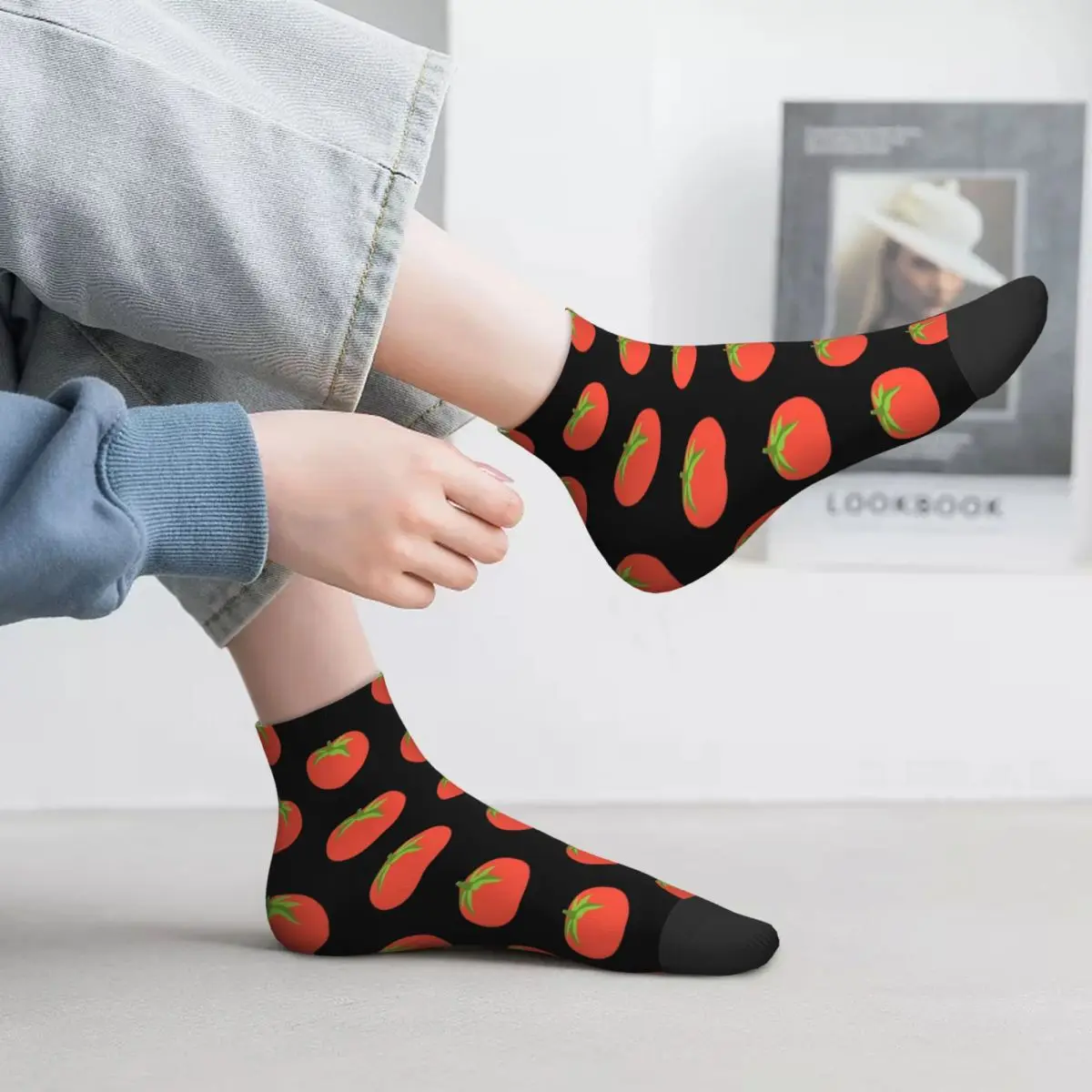 

Vegetarian Socks Cute Tomato Kid Crazy Short Tubes Large Chemical Fiber Creative Summer Socks