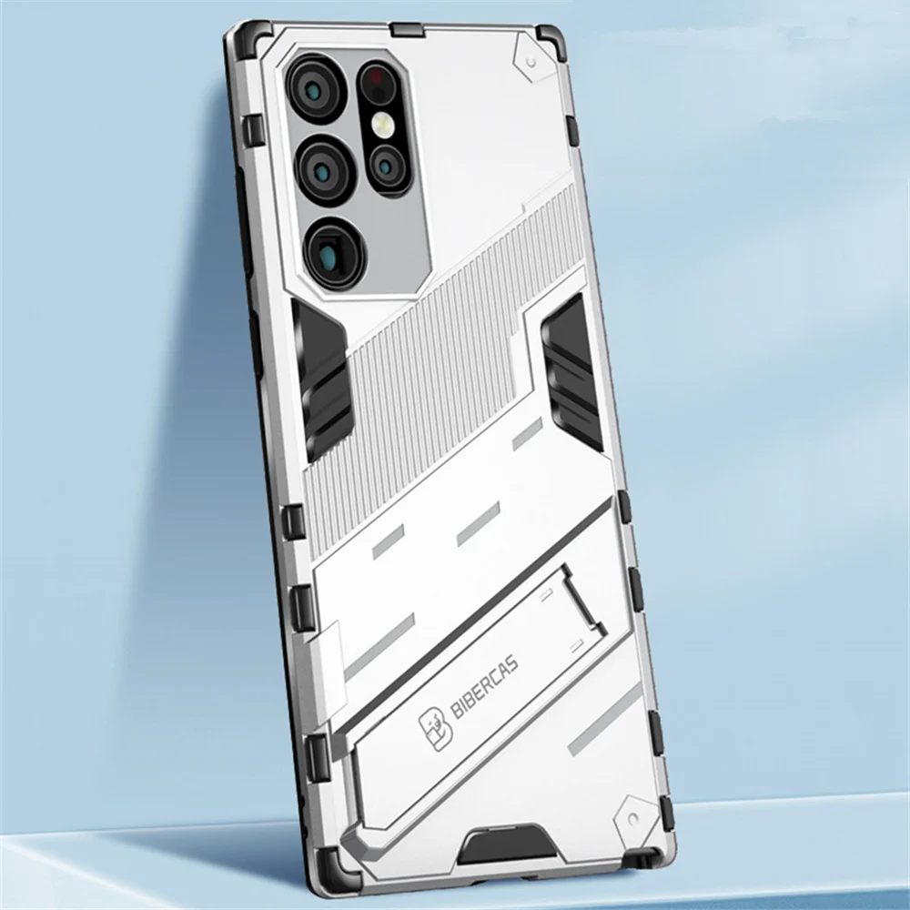 

For Samsung S22 S22 Plus S22 Ultra Case Shockproof Bumper Robot Holder Stand Armor Cover For S22Ultra S22Plus S22+ Coque