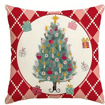 

Рождественские наволочки из полиэстера велюра