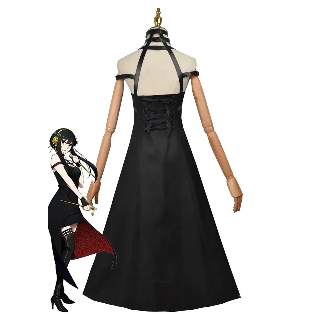 .Yor Forger Косплей Оружие Spy X Family Костюм Убийца Готический Холтер Необычные Платья
