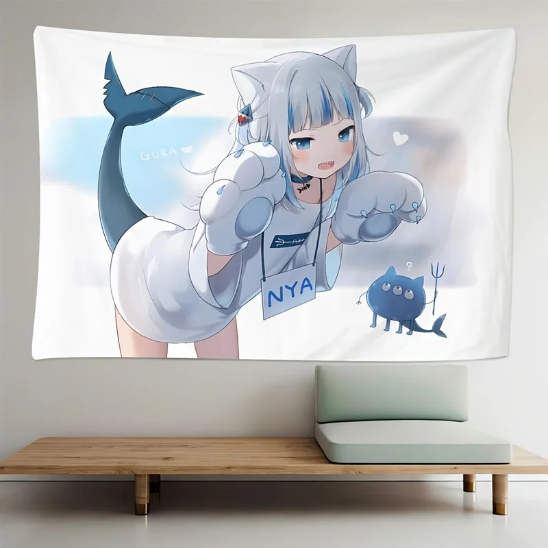 Искусственный Аниме-фэнтезийный Настенный Гобелен Для Студии Спальни Гостиной
