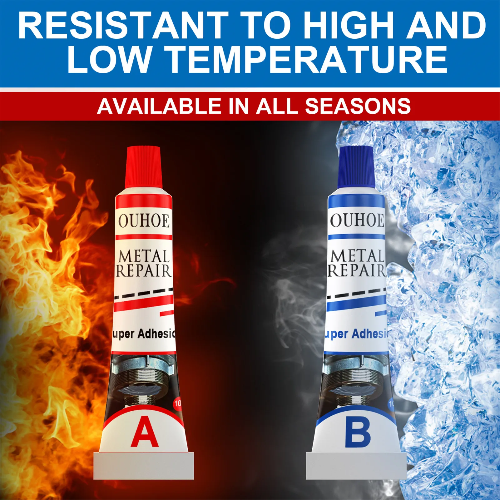 

20g Welding Glue Set A And B Metal Repair Glue Powerful Metal Mending Agent High-Temperature Resistance Crackle Welding Glue For