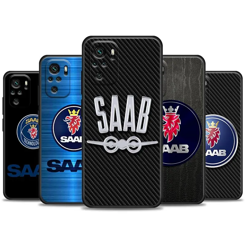 

S-Saab Automobile AB logo Coque Fundas Phone Case for Xiaomi Redmi Note 7 8 8T 9 9S 9T 10 11 11S 11E Pro plus 4G 5G Case Capa