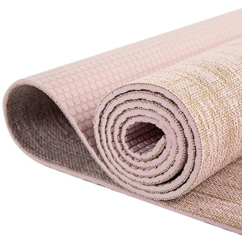 Yoga Mats For Home Natural Jute PVC Anti-skid Non Slip Carpet Gymnastics Sports Exercise Fitness Pilates Sports Mats Accessories