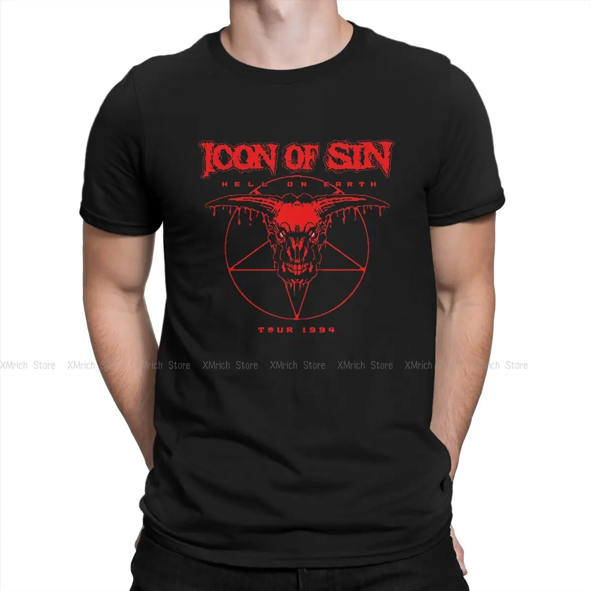 

Icon of Sin Men TShirt Doom Slayer Game Crewneck Short Sleeve 100% Cotton T Shirt Humor Top Quality Gift Idea