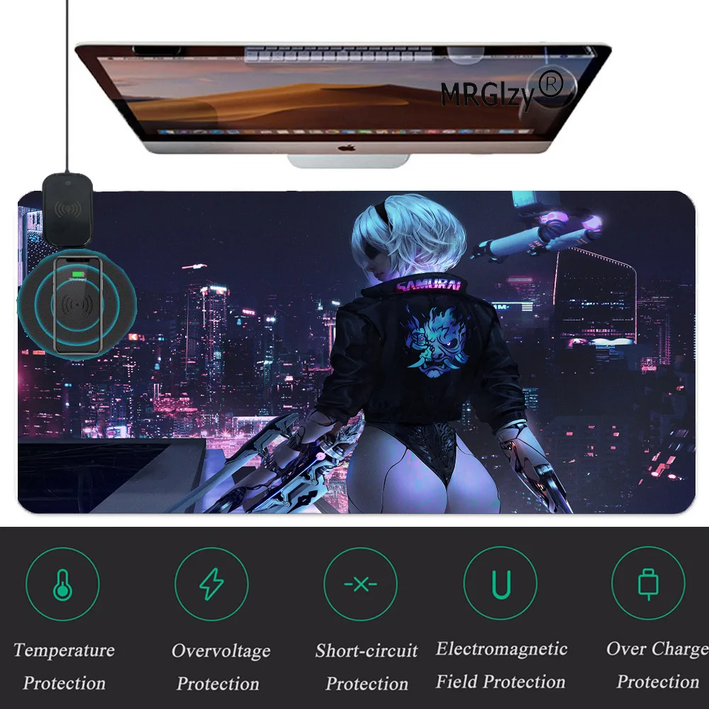 

10w Qi Wireless Charger Mouse Pad for Samsung S21 S20 Note 20 Iphone 13 12 11 Pro Max Xs Xr Wireless Induction Pad Fast Charging