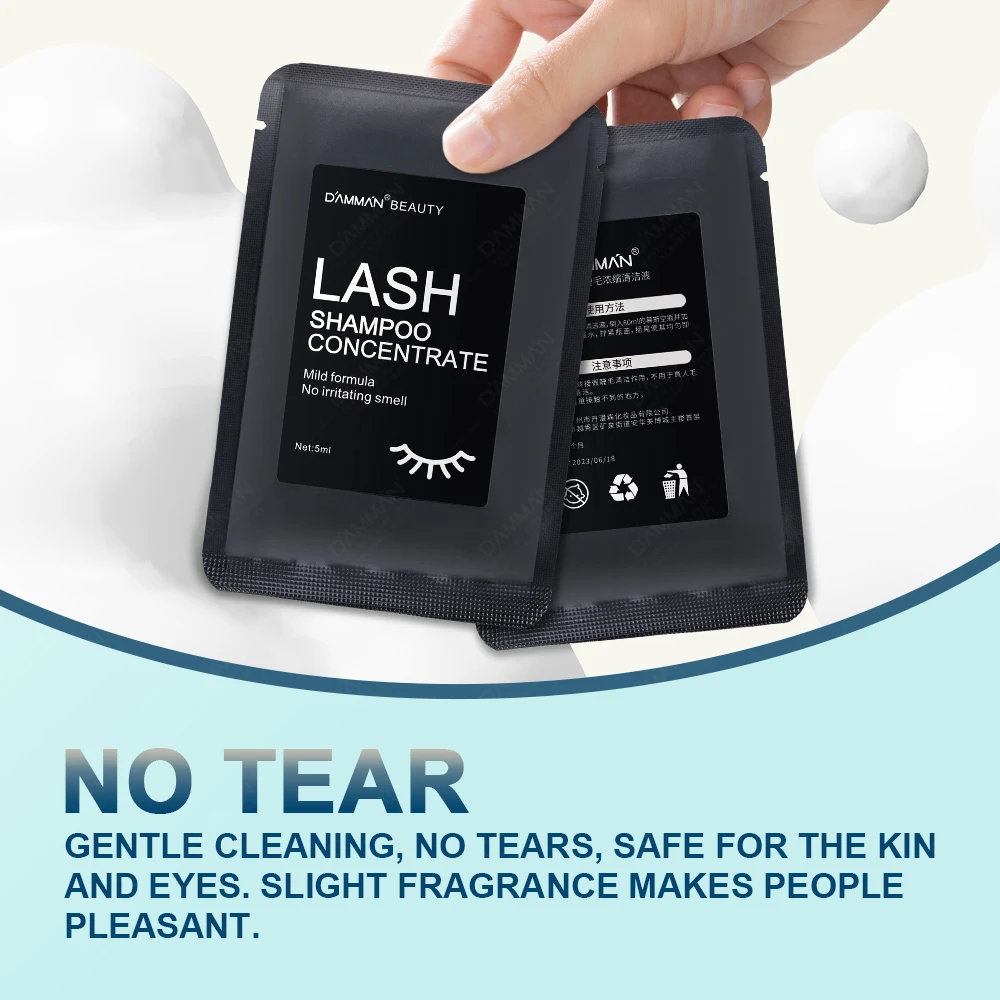 10 шт. 5 мл DAMMAN наращивание ресниц концентрированный мусс очищающий шампунь для