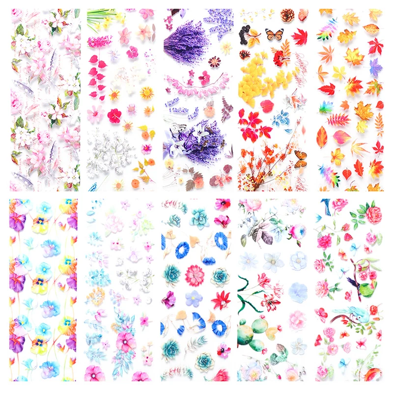 10 шт. декоративные наклейки для ногтей с Кленовым листом