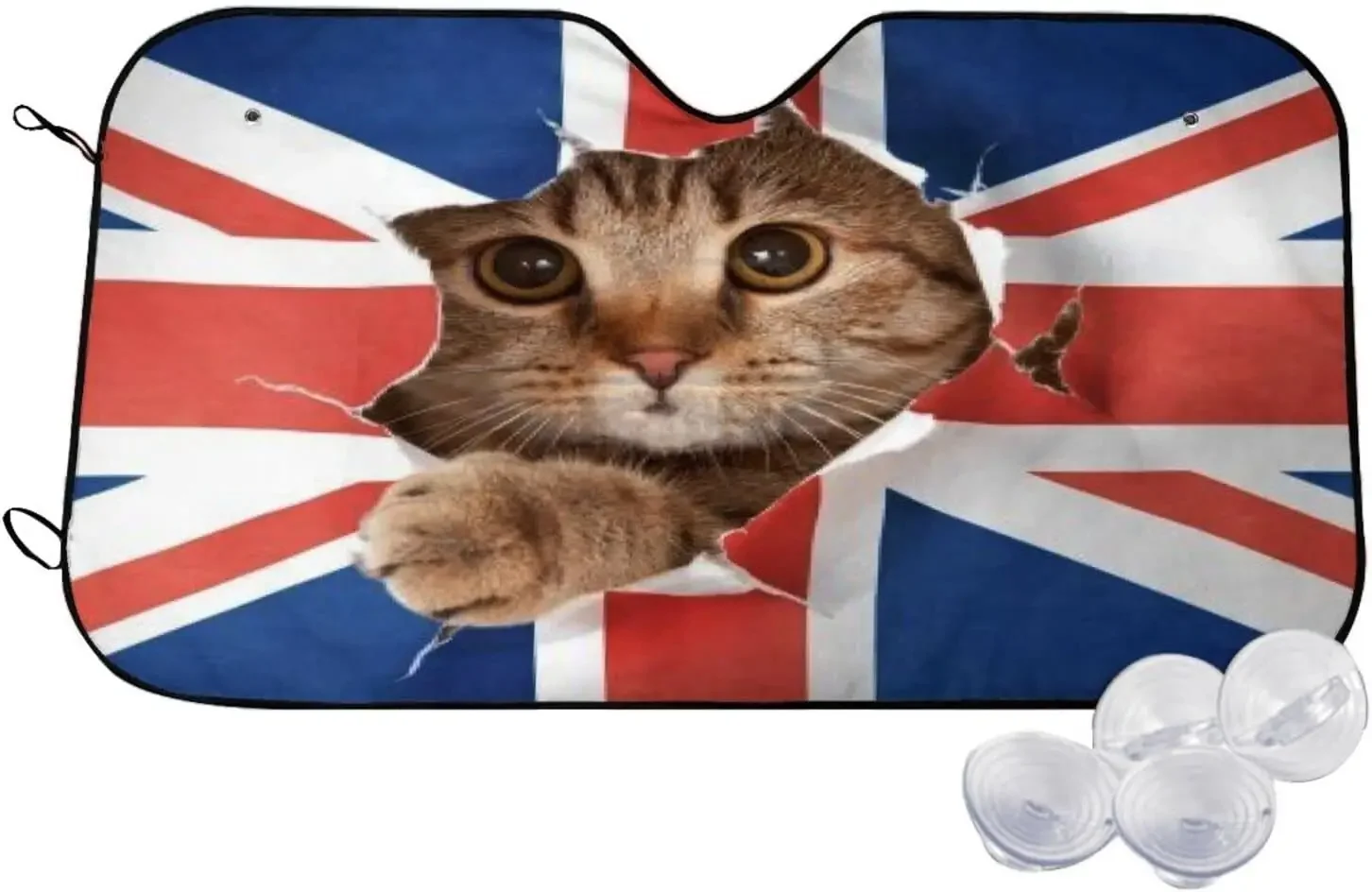 Солнцезащитный козырек для переднего стекла с рисунком кошки britans