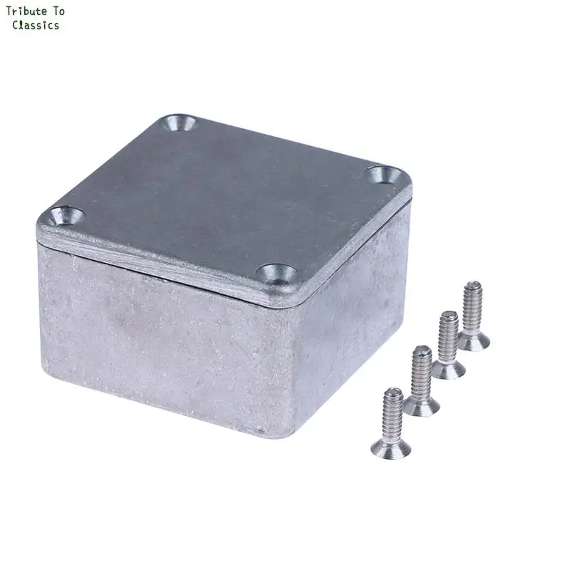 

Hot! 1x Silver Aluminium Enclosure Electronic Diecast Stompbox Project Box 1590LB 50*50*3mm