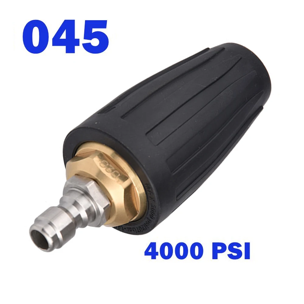 

Вращающийся на 360° распылитель с турбонасадкой и быстроразъемным соединением 1/4 дюйма, 4000 фунтов на квадратный дюйм, аксессуары для мойки высокого давления, латунь