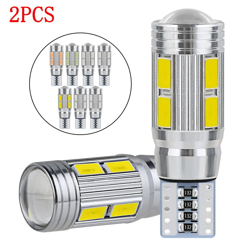 

2PCS 12V 3.5W T10 5730 10SMD Car LED Width Light High Brightness Decoding Reading Lights 6500 Color Temperature Auto Accessories