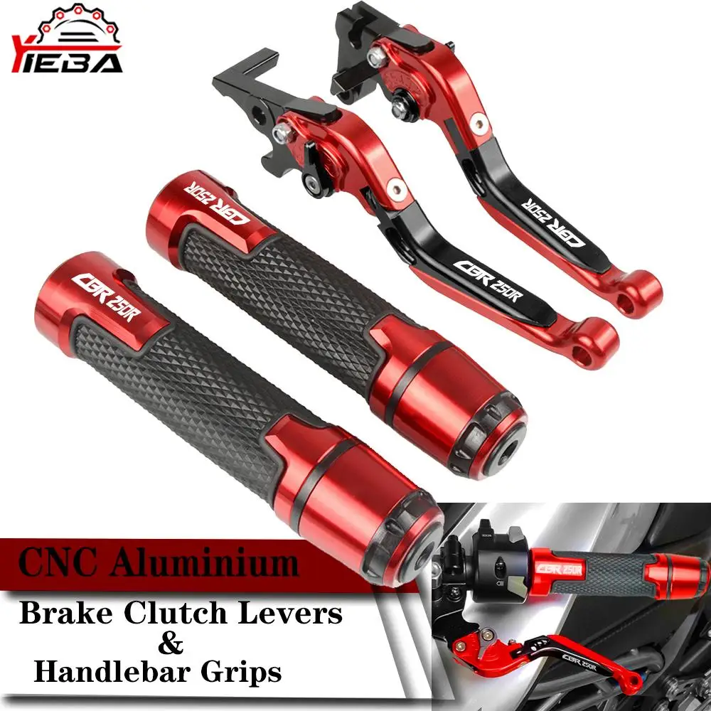 

Motorcycle Accessories Adjusable Brake Clutch Levers Handlebar Knobs Handle Hand Grips For Honda CBR250R CBR 250R 2011-2018 2017