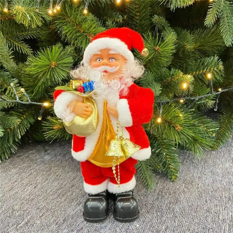 2025 Santa Claus Doll Climbing Ladder With Music Christmas Tree Ornaments Decorations For Home Navidad New Year Kids Gift