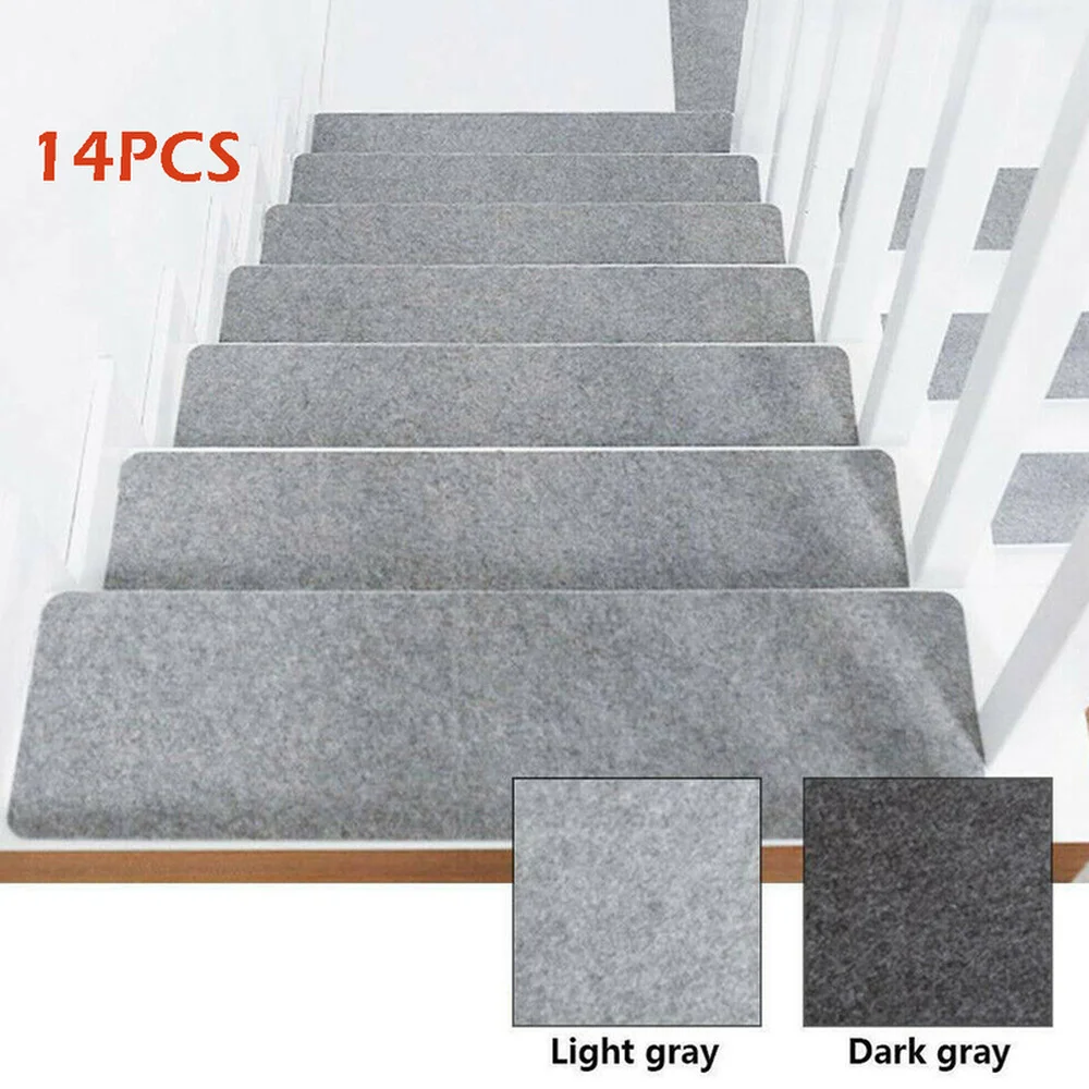 14 teile/satz Treppenstufe Teppich Matten Selbst-adhesive Boden Matte Tür Matte Schritt Treppe Non