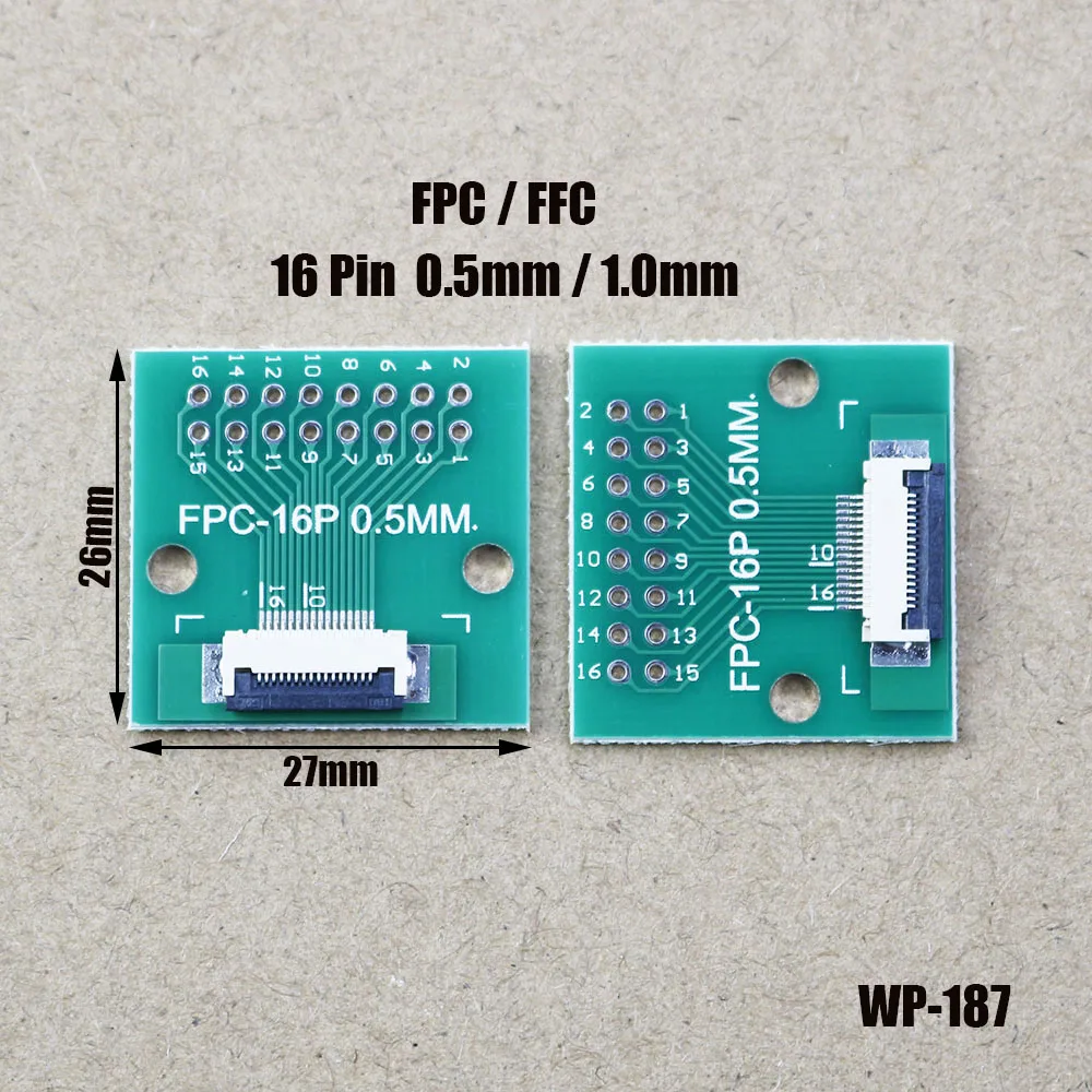 

1pcs FPC/FFC 4P-80P Welding 0.5 Seat Flip Cover And Connect 0.5MM To Straight Plug 2.54 Flexible Cable Adapter Board WP-187