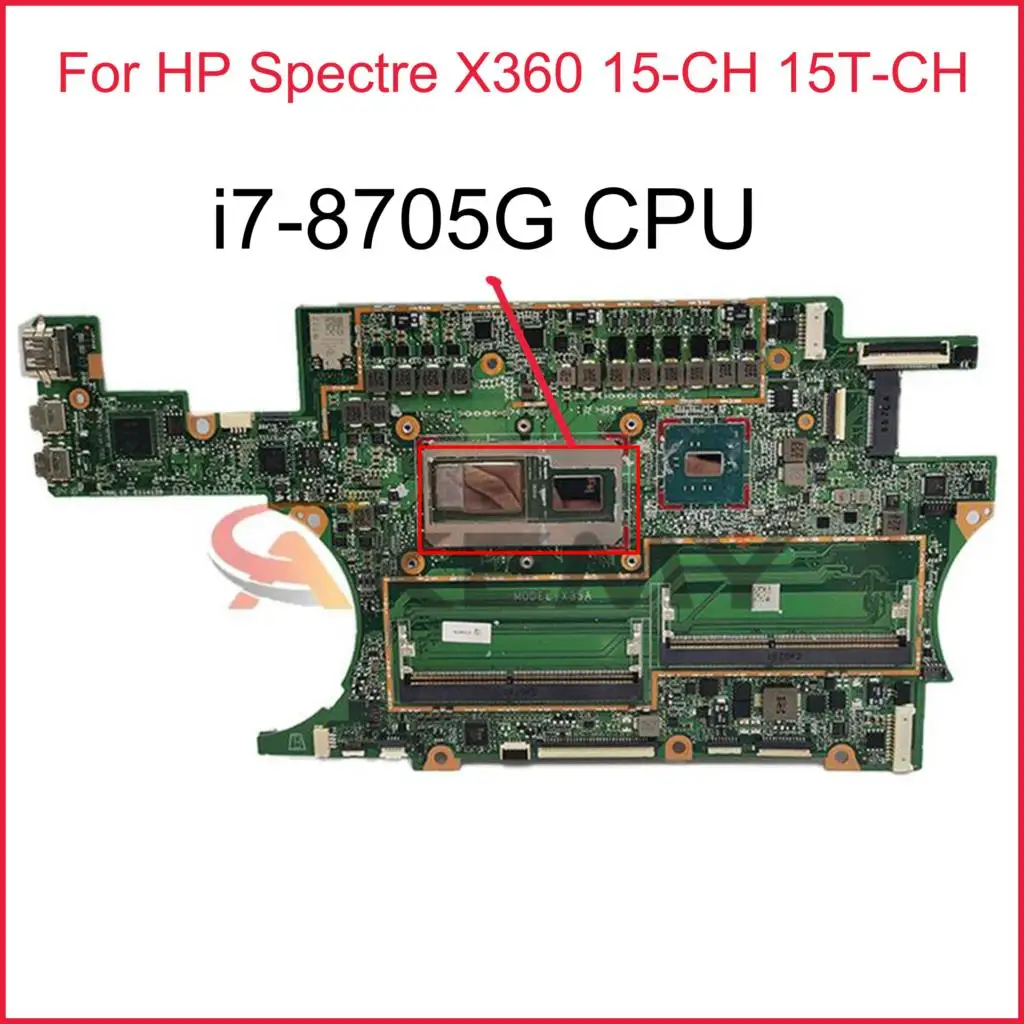 

L15574-601 DAX35AMBAG1 X35A For HP Spectre X360 15-CH 15T-CH Laptop Motherboard L15574-001 with i7-8705G DDR4 100% Tested Workin