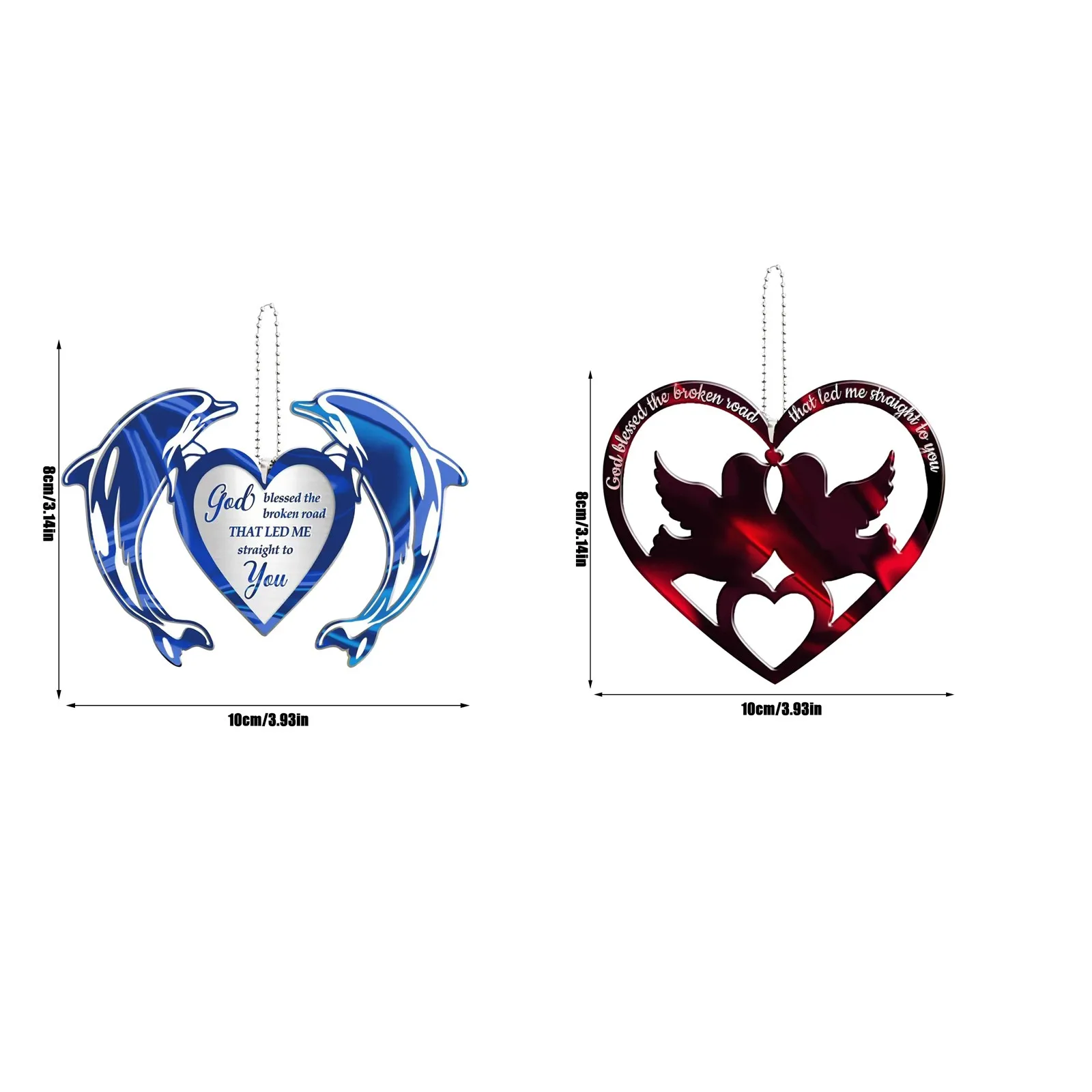 

Car Decoration Acrylic Pendant Love Hanging Garden Courtyard Decoration Beads Decor Christmas Ornaments Crystal Plastic