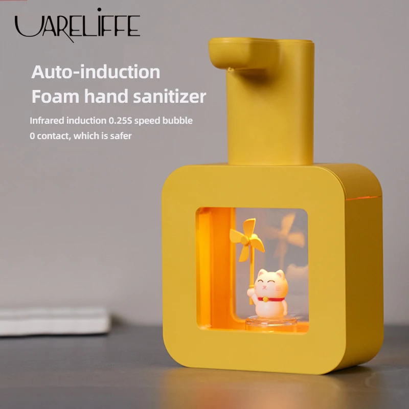 

Автоматические диспенсеры для мыла Uareliffe 2 в 1 с инфракрасным датчиком, Настенная/настольная перезаряжаемая дезинфицирующая средства для ру...