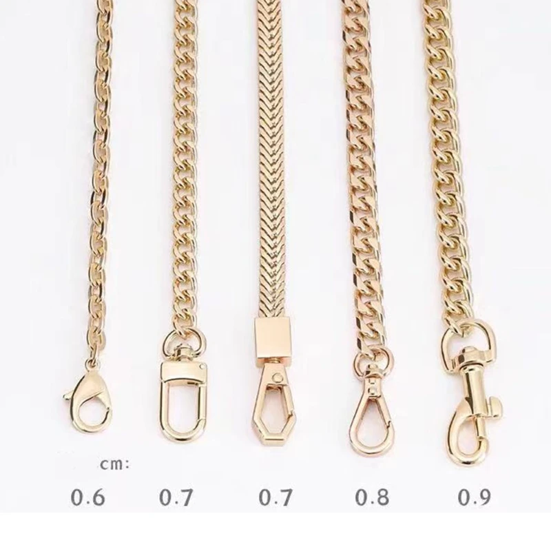 

60/120cm Handbag Metal Chains Shoulder Bag Strap DIY Purse Chain Detachable Purse Chain Strap for Crossbody Shoulder Bag