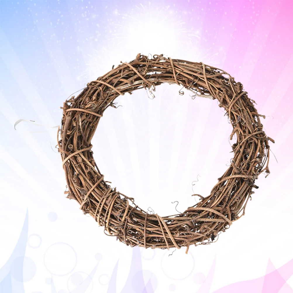 

Wreath Rattan Ring Garland Christmas Grapevine Vinenatural Door Dried Twig Branch Diyhand Material Party Front Frame Wire