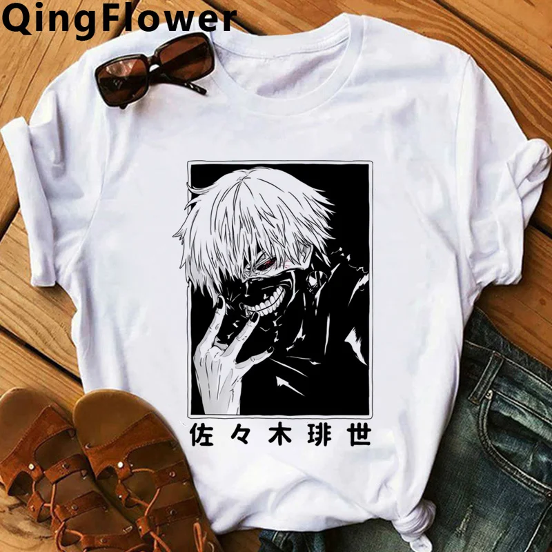 

Tokyo Ghoul clothes summer top men aesthetic graphic tees women print white t shirt harajuku clothes vintage