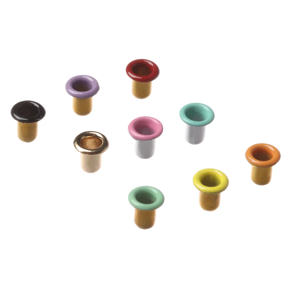 20Pcs Colorful Mini Eyelet Buttons 1mm/2.5mm Ultra-small Metal Belt Buckle Stuffed Toys DIY Dolls Buckles Doll Bags Accessories - купить по