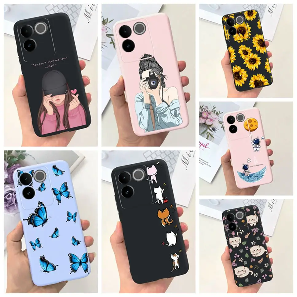 Чехол для vivo S17e 5G чехол милая мультяшная Мягкая силиконовая задняя крышка s17e S17E