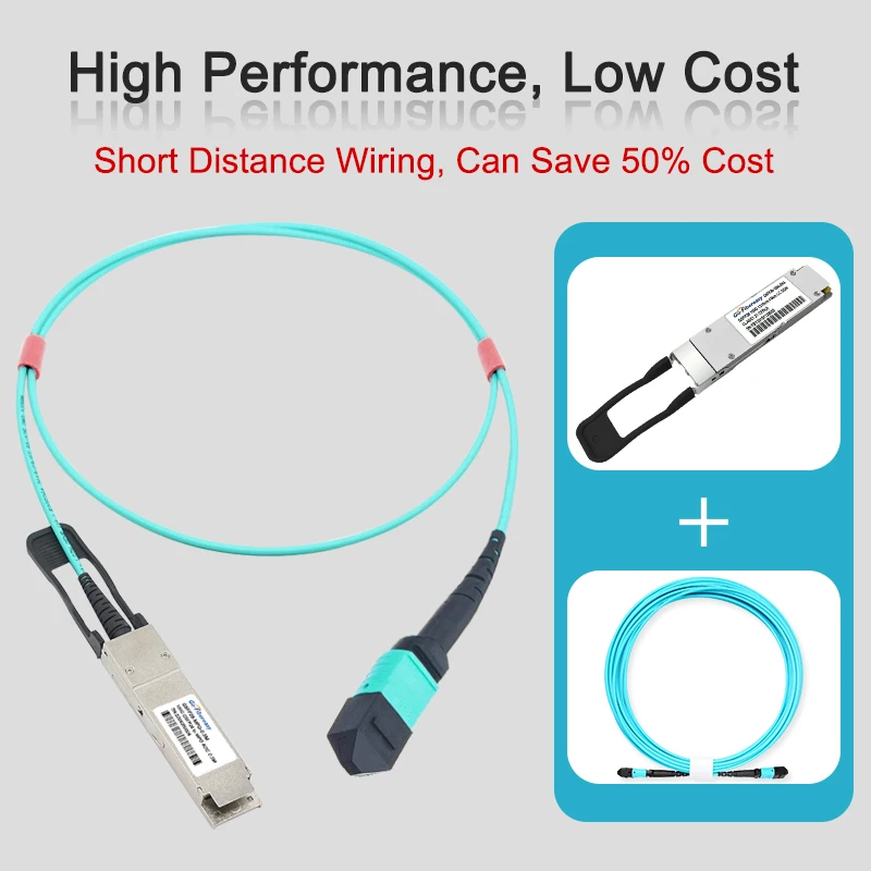 AOC Cable 100G QSFP28 to MPO Active Optical Cable OM3 Fiber Optic Cable 0.5~100m for Cisco,MikroTik,Intel,Dell,Ubiquite Switch