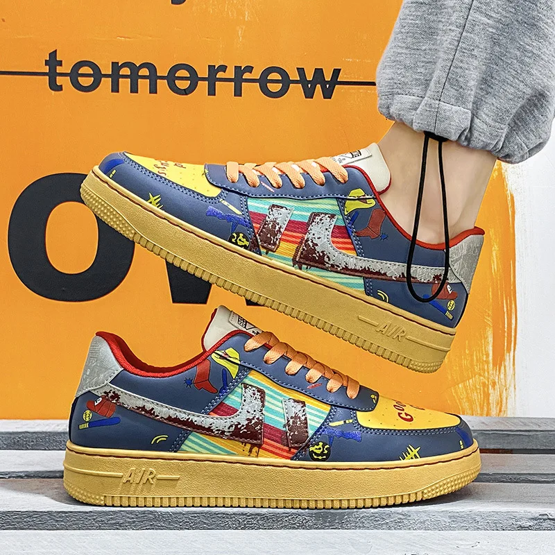 Spring Autumn men's Air Force One running shoes sneakers tide low-top student sports moral training shoes men's Tennies shoes