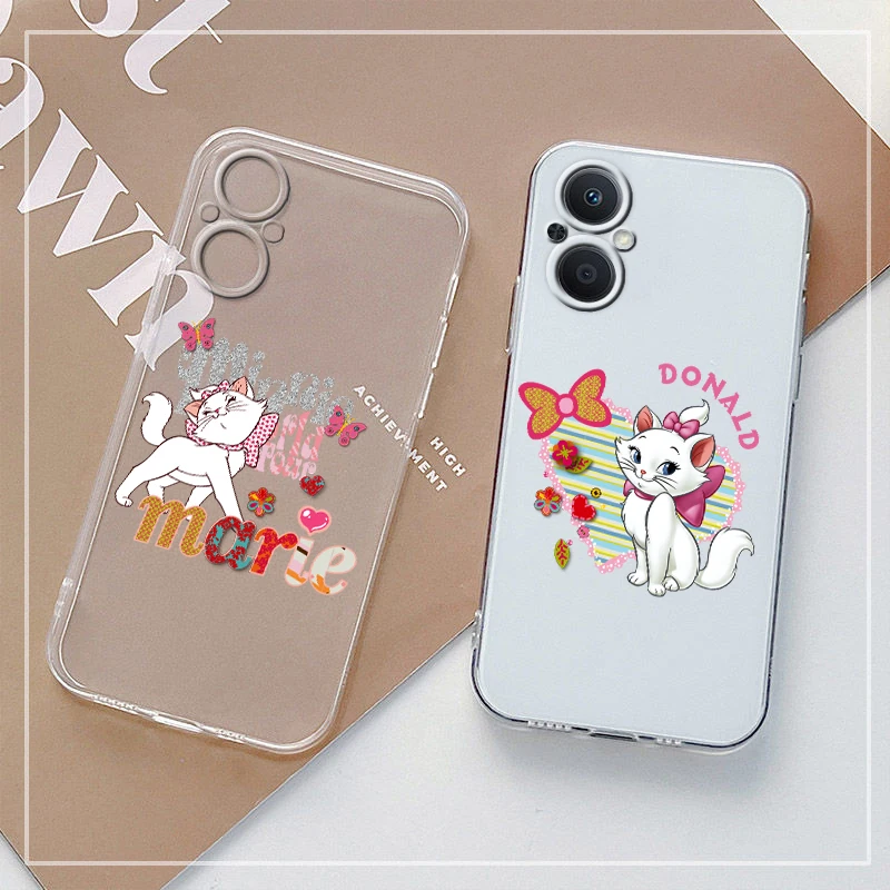 

Pretty cartoon noble mary cat For OPPO A5 A9 A53 Reno 7 6 5 4 2 Find X3 X2 Z Lite Neo Pro Plus SE 5G transparent Phone Case