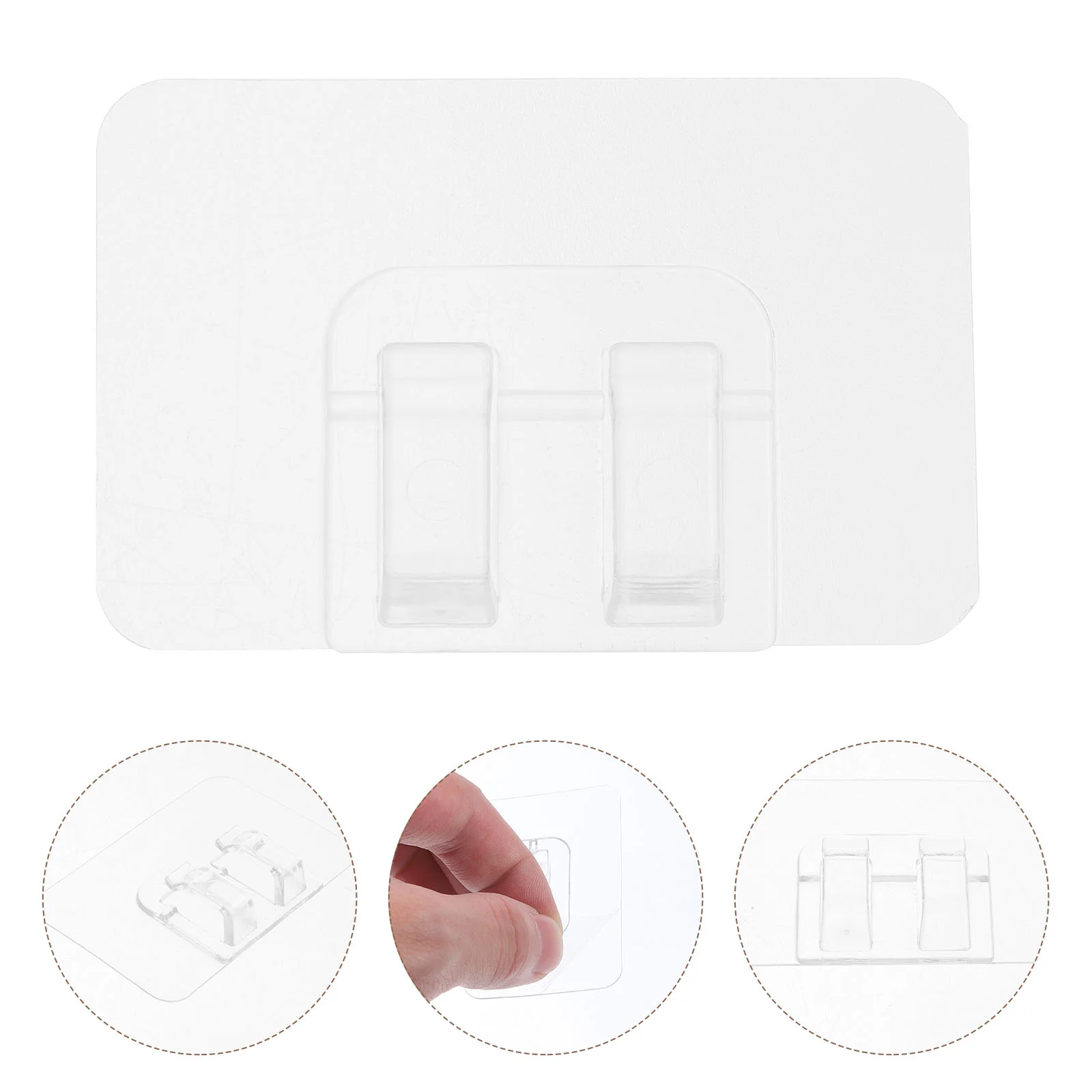 

50pcs Outdoor Light Clips Outdoor Sticky Hooks Outside Cables Clips Cord Holders